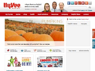 Web site www.hyvee.com, Hy-Vee Food Stores