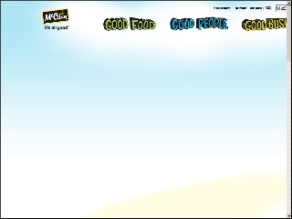 Web site www.mccain.com, Mccain Foods